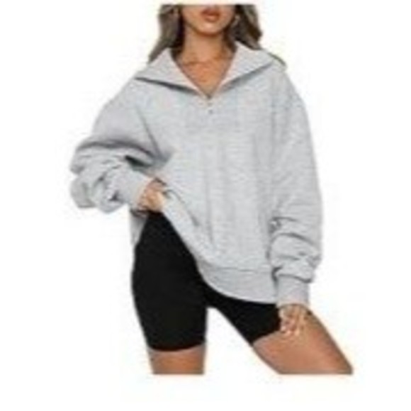 Half zip oversized sweatshirt - Picture 6 of 6